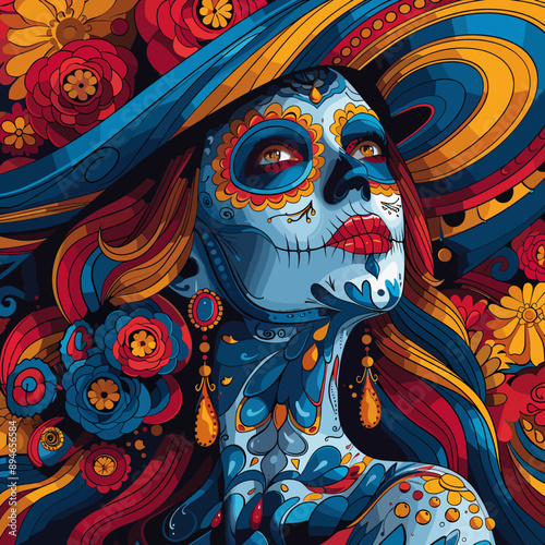 Dia de los Muertos. Day of the Dead. Vector illustration.