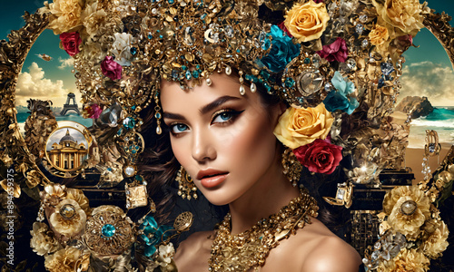 Digital Art Collage: Diverse and Interconnected Society