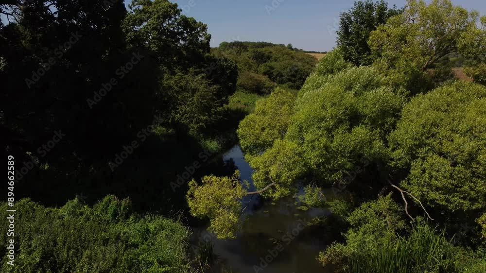 Aerial video over agricultural landscapes in Tixover United Kingdom Aerial video over agricultural landscapes in Tixover United Kingdom