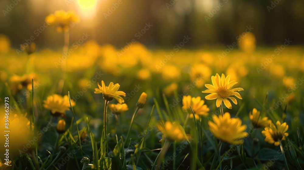 Field of yellow flowers during spring Field of yellow flowers during spring