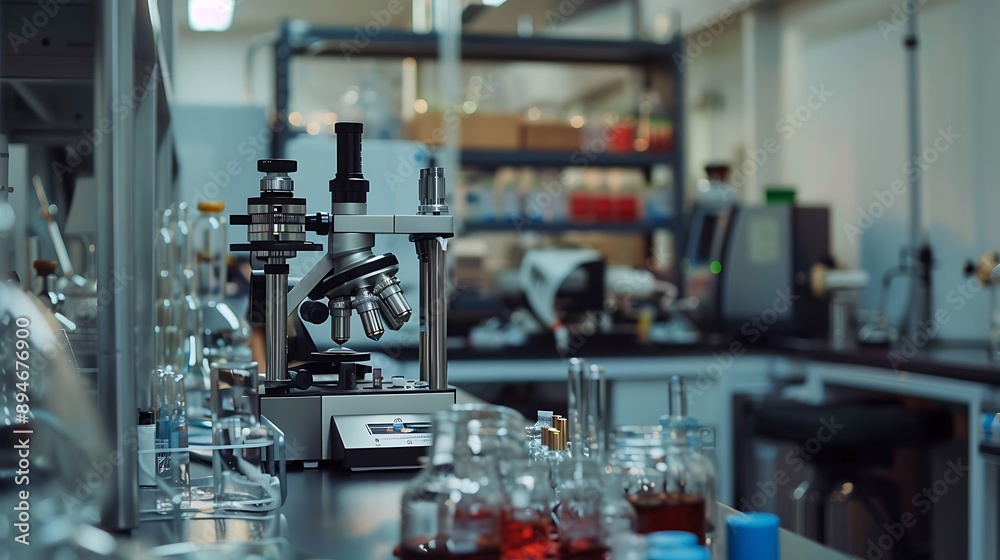 Interior of a nanotechnology lab with atomic force microscopes Interior of a nanotechnology lab with atomic force microscopes