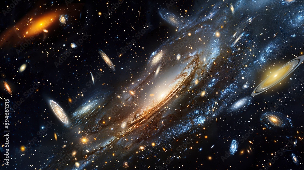 Fototapeta premium galaxies in space