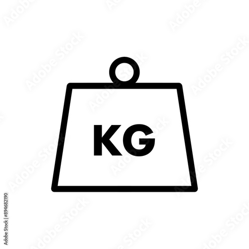 Kilogram weight icon with simple and modern design