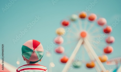 Ferris Wheel Against Blue Sky