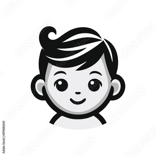 baby cute logo icon design illustration