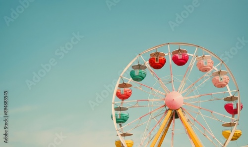Ferris Wheel Against Blue Sky