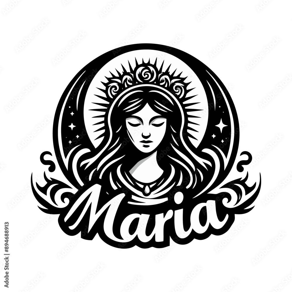 Maria logo icon design illustration