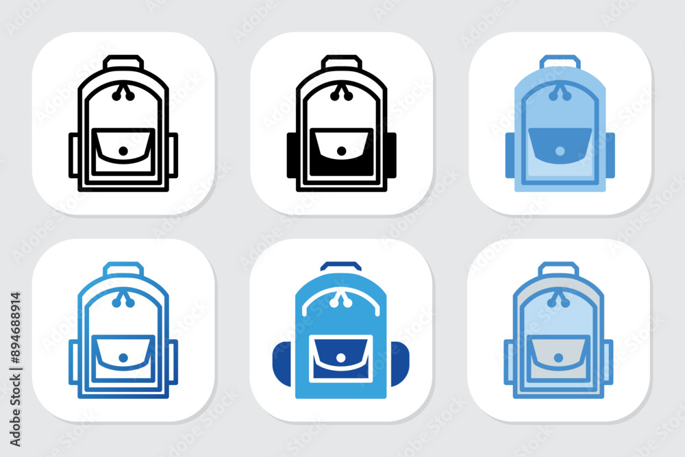 bag icons with various design styles bag icons with various design styles