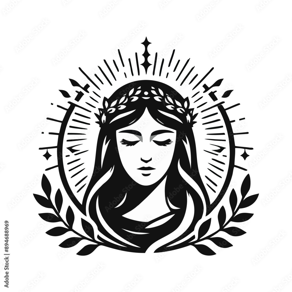 Maria logo icon design illustration Maria logo icon design illustration