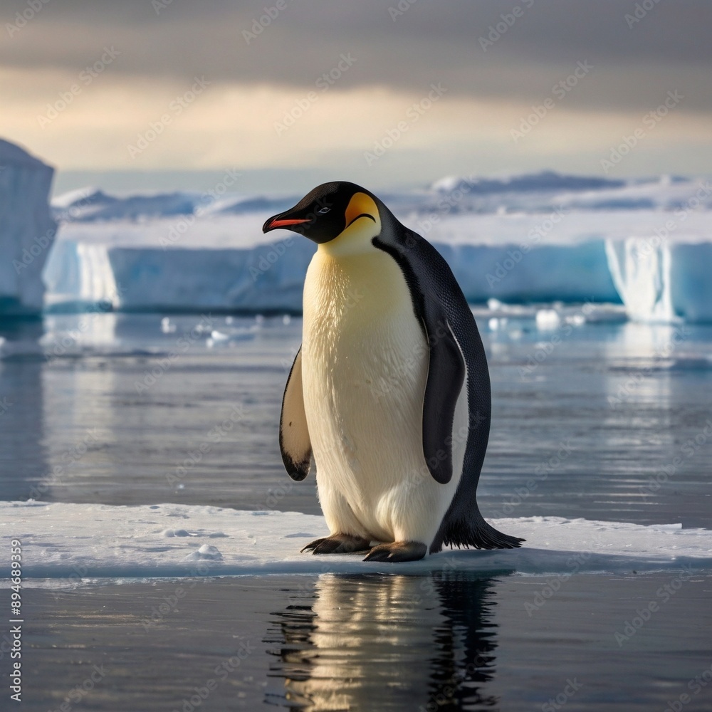 Obraz premium Antarctic Ice Snow Cold Winter Penguin in antarctica