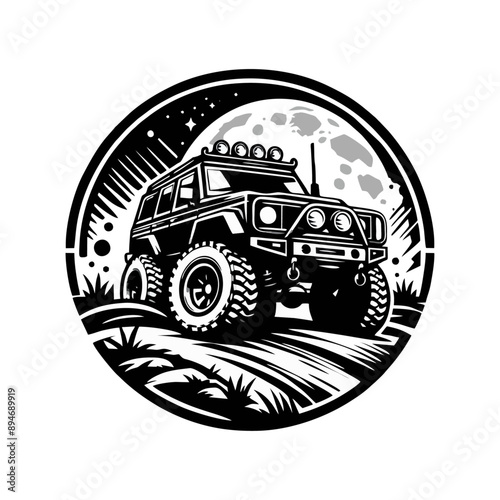 Off road car logo icon design illustration