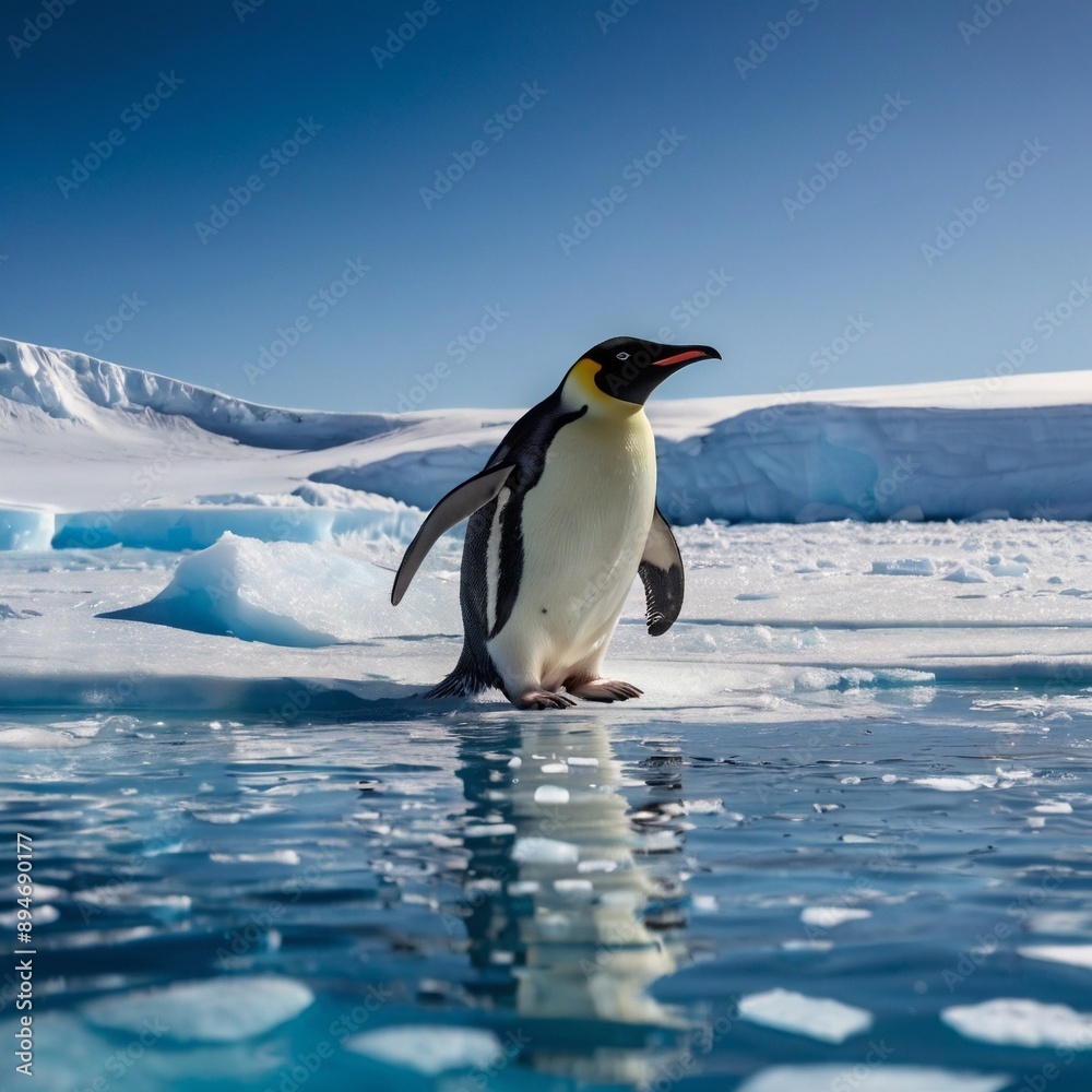 Fototapeta premium Ice Snow Cold Winter Arctic Polar Penguin