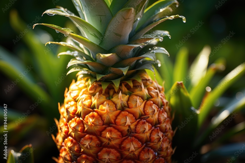 Focus on the Central Maduro Pineapple, generative IA