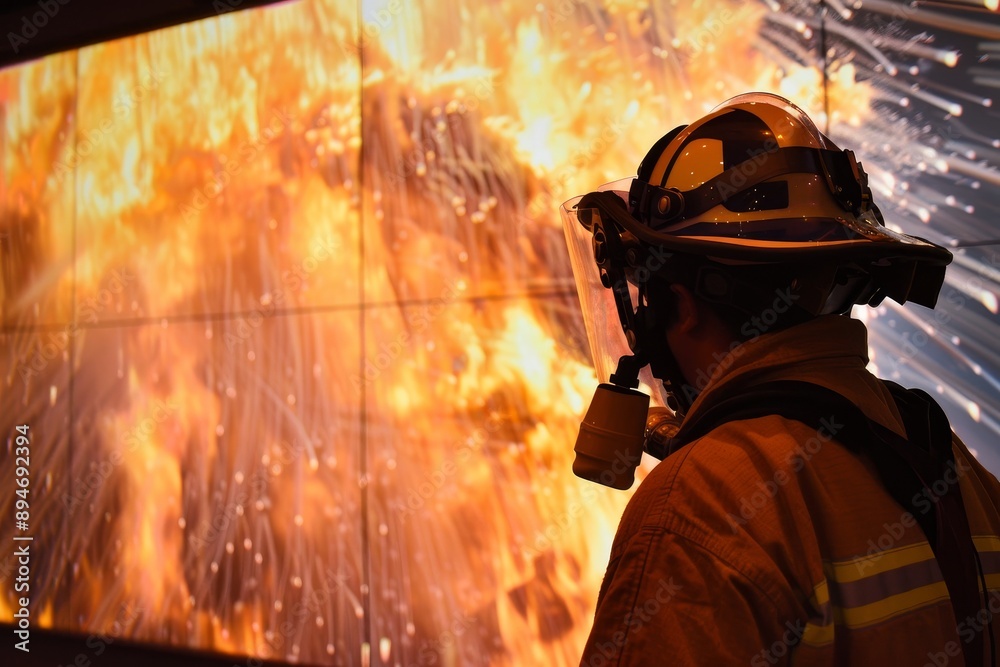 Obraz premium Simulating emergency response in a virtual reality environment