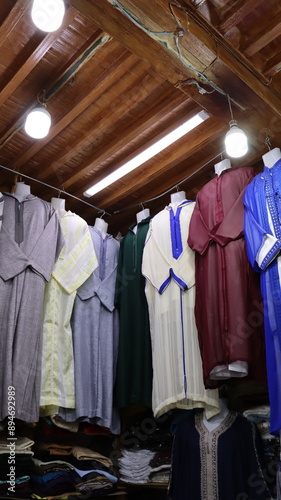 Moroccan Men Thobe Jubba Kandora Djellaba - Traditional Moroccan Men’s Clothing, Authentic Islamic Attire, North African Cultural Dress, Men’s Thobe and Jubba, High-quality Djellaba and Kandora Images photo