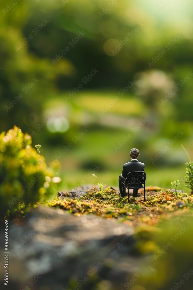 Countryside Retreat. A mini figure businessman taking a break in a countryside retreat, enjoying the fresh air and scenic views. Countryside Retreat. A mini figure businessman taking a break in a countryside retreat, enjoying the fresh air and scenic views.