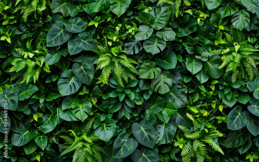 Lush vertical garden wall adorned with various vibrant green leaves and plants, providing a natural, refreshing, and serene backdrop. Lush vertical garden wall adorned with various vibrant green leaves and plants, providing a natural, refreshing, and serene backdrop.