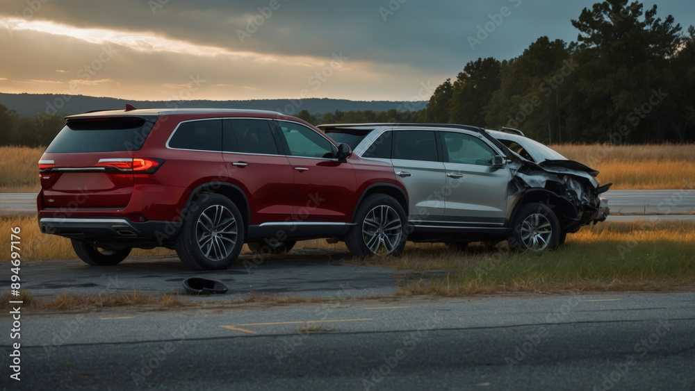 Fototapeta premium SUV Car Crash