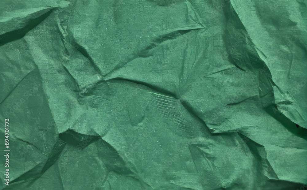 abstract background, wrinkled emerald color textured paper abstract background, wrinkled emerald color textured paper