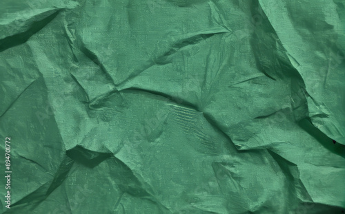 Wallpaper Mural abstract background, wrinkled emerald color textured paper Torontodigital.ca