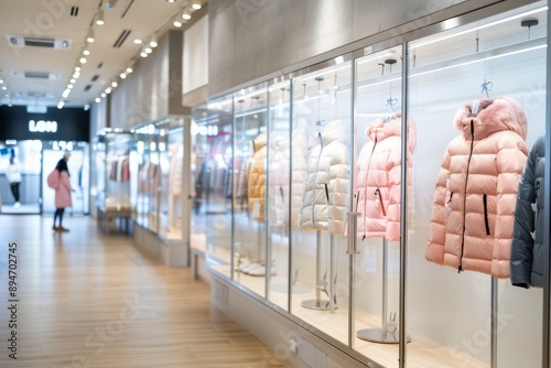 Winter Jackets Displayed in Store Window