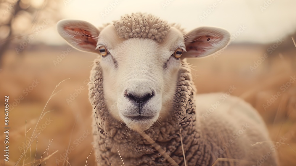 Captivating Close Up Portrait of a Curious Sheep with Expressive Eyes Captivating Close Up Portrait of a Curious Sheep with Expressive Eyes