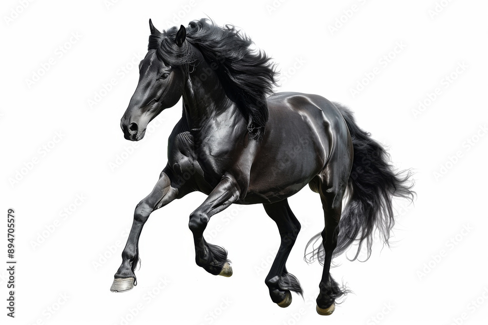 Horse in motion. Isolated on white background. Gallop Horse in motion. Isolated on white background. Gallop