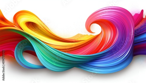 Brush paint ribbon stroke swirl abstract splatter background wave
