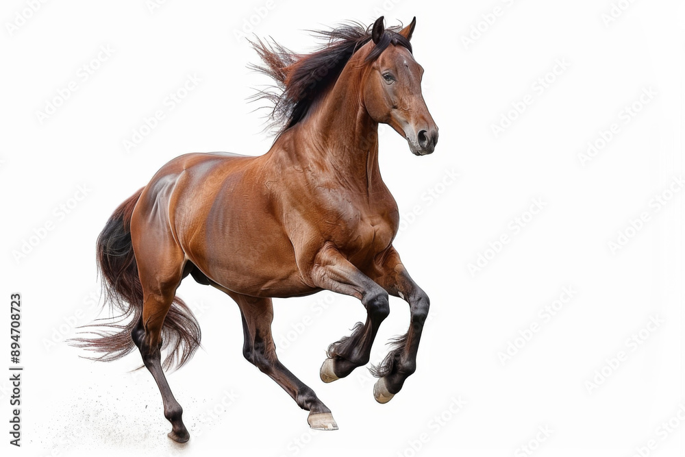 Horse in motion. Isolated on white background. Gallop Horse in motion. Isolated on white background. Gallop