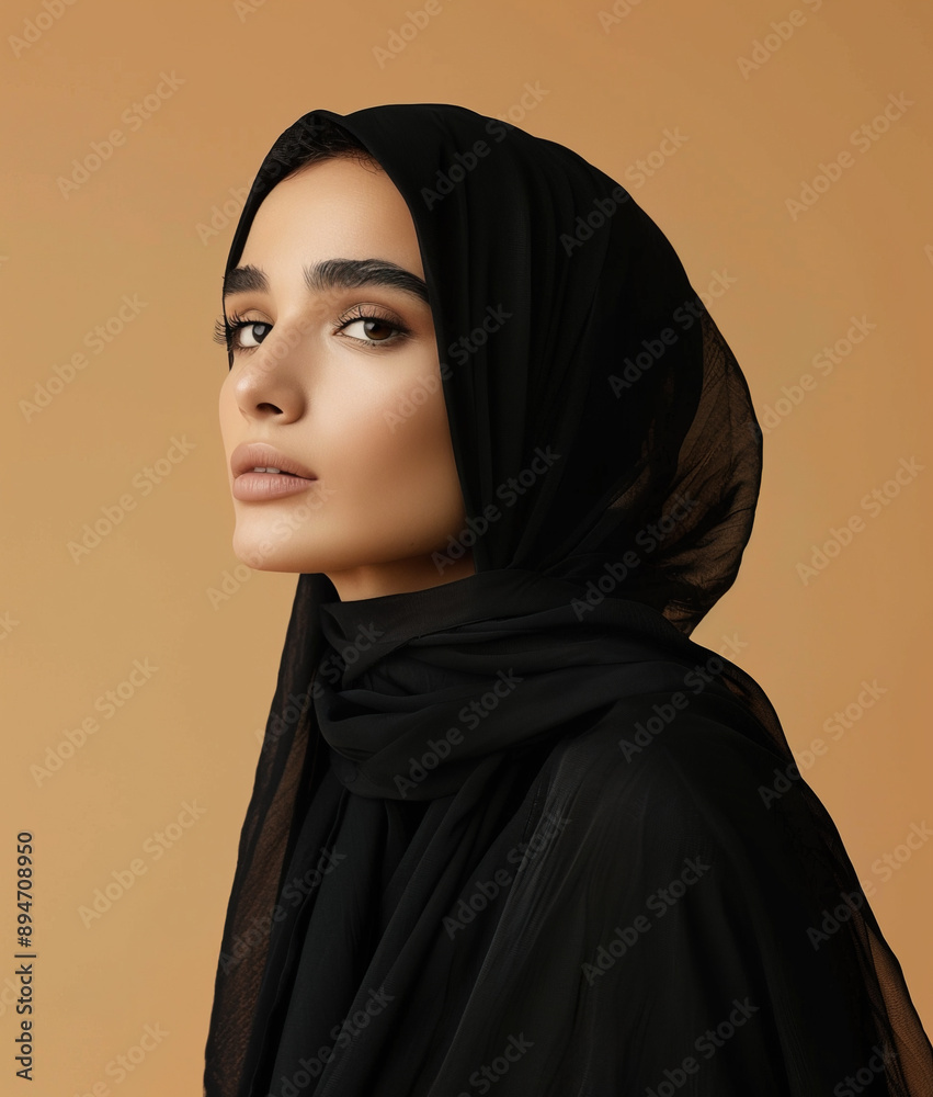Portrait of beautiful young woman in hijab Portrait of beautiful young woman in hijab