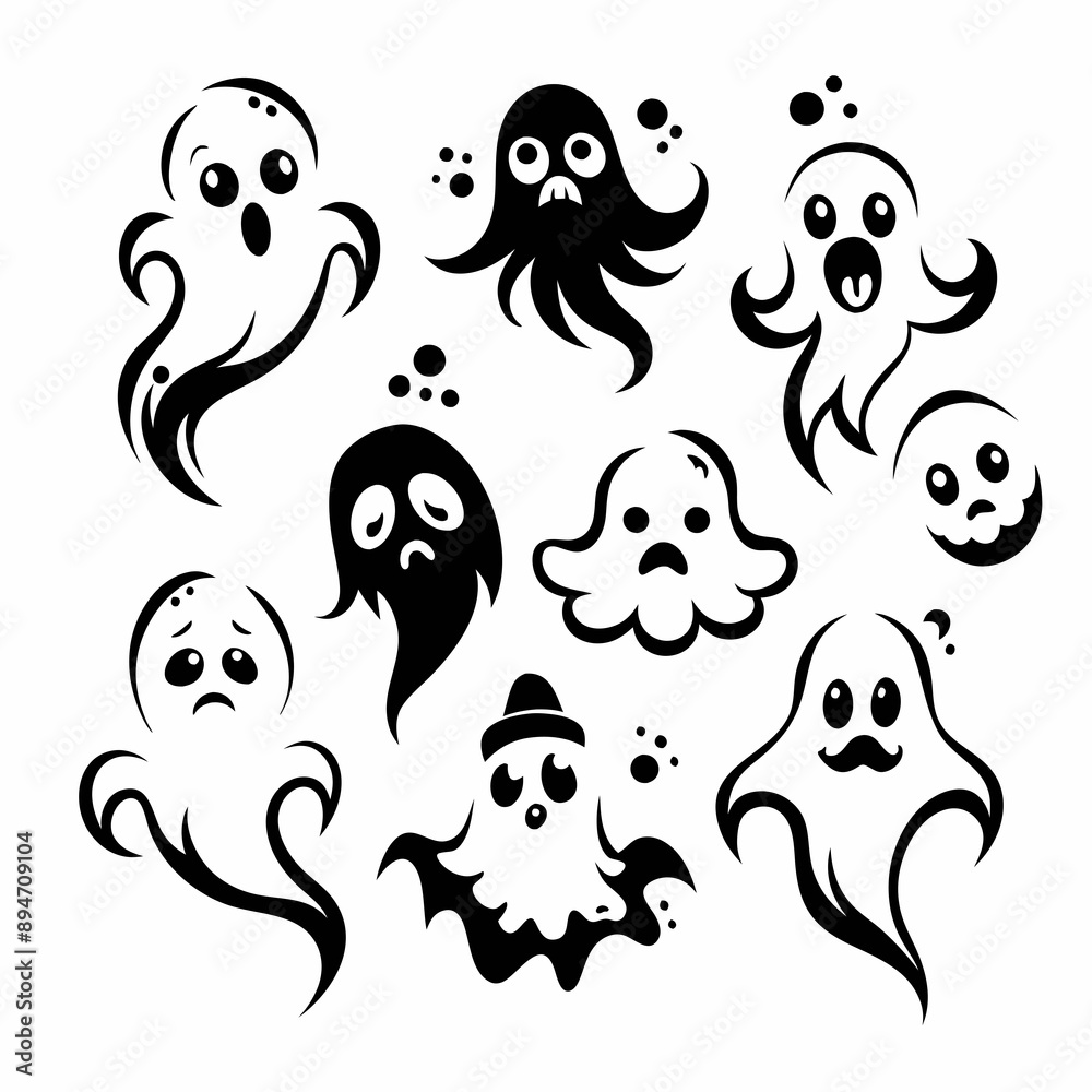 cute group of scary ghosts halloween graphics cute group of scary ghosts halloween graphics