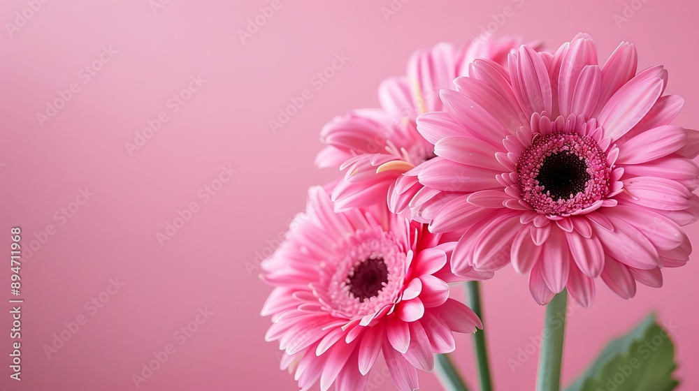 Beautiful pink gerbera flower background with copy space. Valentine day, Mother day, Women day, and many more events Beautiful pink gerbera flower background with copy space. Valentine day, Mother day, Women day, and many more events