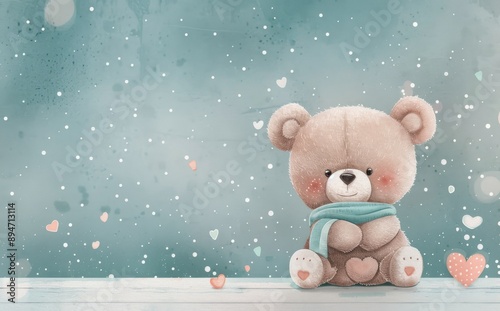 Bear Sitting in Winter