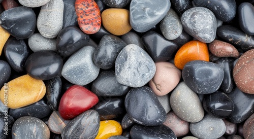 Smooth River Rocks Close-Up