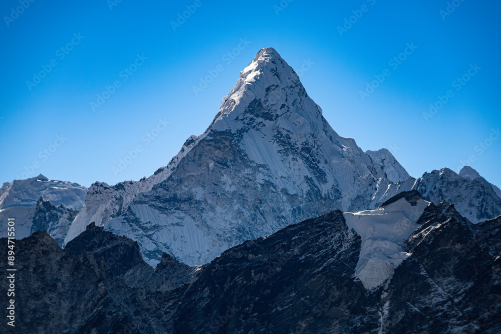 Fototapeta premium The Ama Dablam at EBC trip in Nepal
