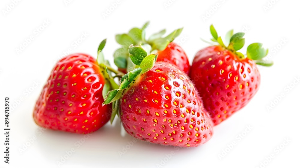strawberries on white background strawberries on white background