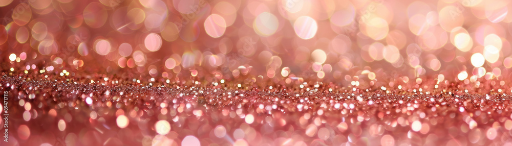 Elegant rose gold bokeh background with shimmering, glittery lights for festive, celebratory designs and luxurious themes. Elegant rose gold bokeh background with shimmering, glittery lights for festive, celebratory designs and luxurious themes.