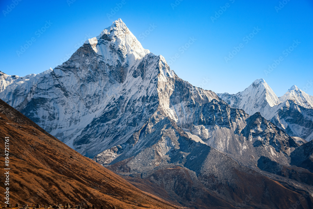 Obraz premium The Ama Dablam at EBC trip in Nepal