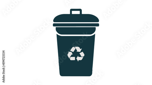 recycle bin icon, recycle can symbol illustration in vector