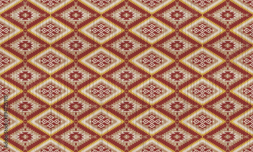 American tribal ethnic native pattern.Traditional Navajo,Aztec,Apache,Southwest and Mexican style fabric pattern.Abstract vector motifs pattern.For fabric,clothing,blanket,carpet,woven,wrap,decoration