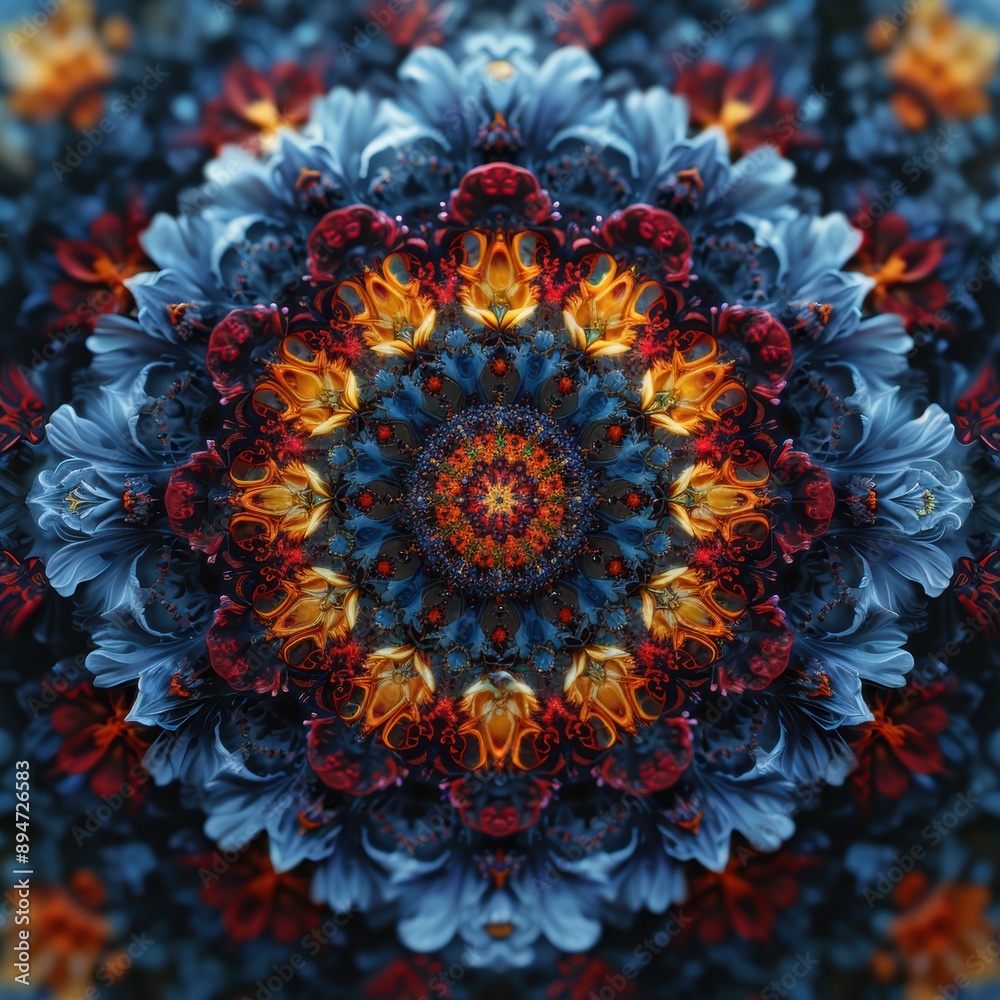 Abstract flower fractal background. Abstract flower fractal background.