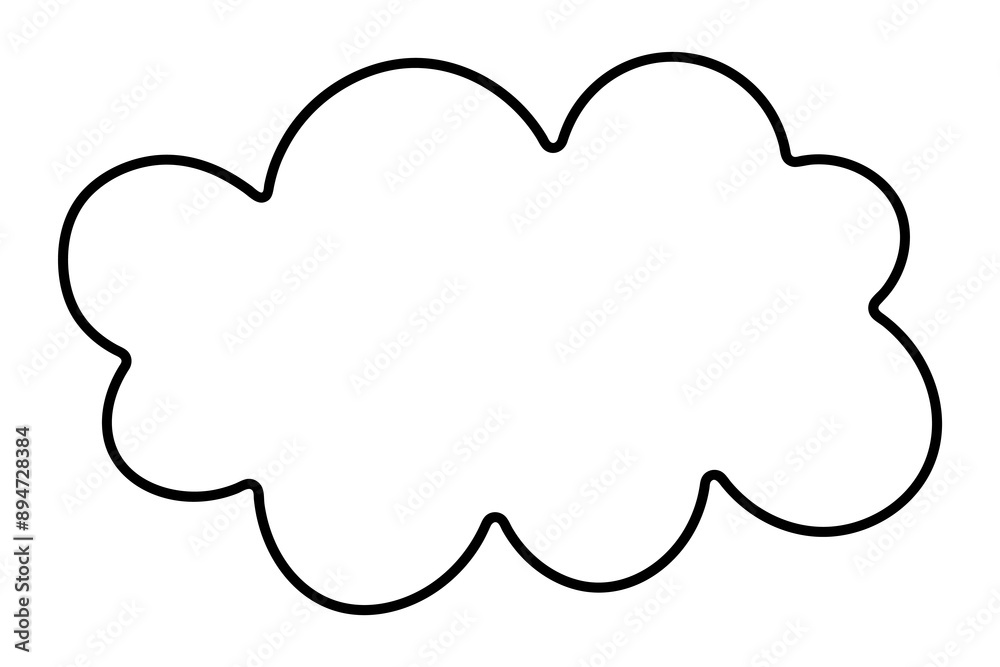 Cumulus cloud. Sketch. Celestial figurative object. Little cloud. Doodle style. Coloring book Cumulus cloud. Sketch. Celestial figurative object. Little cloud. Doodle style. Coloring book