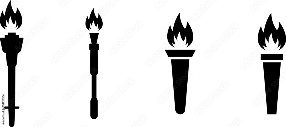 Fire torch icon vector illustration
