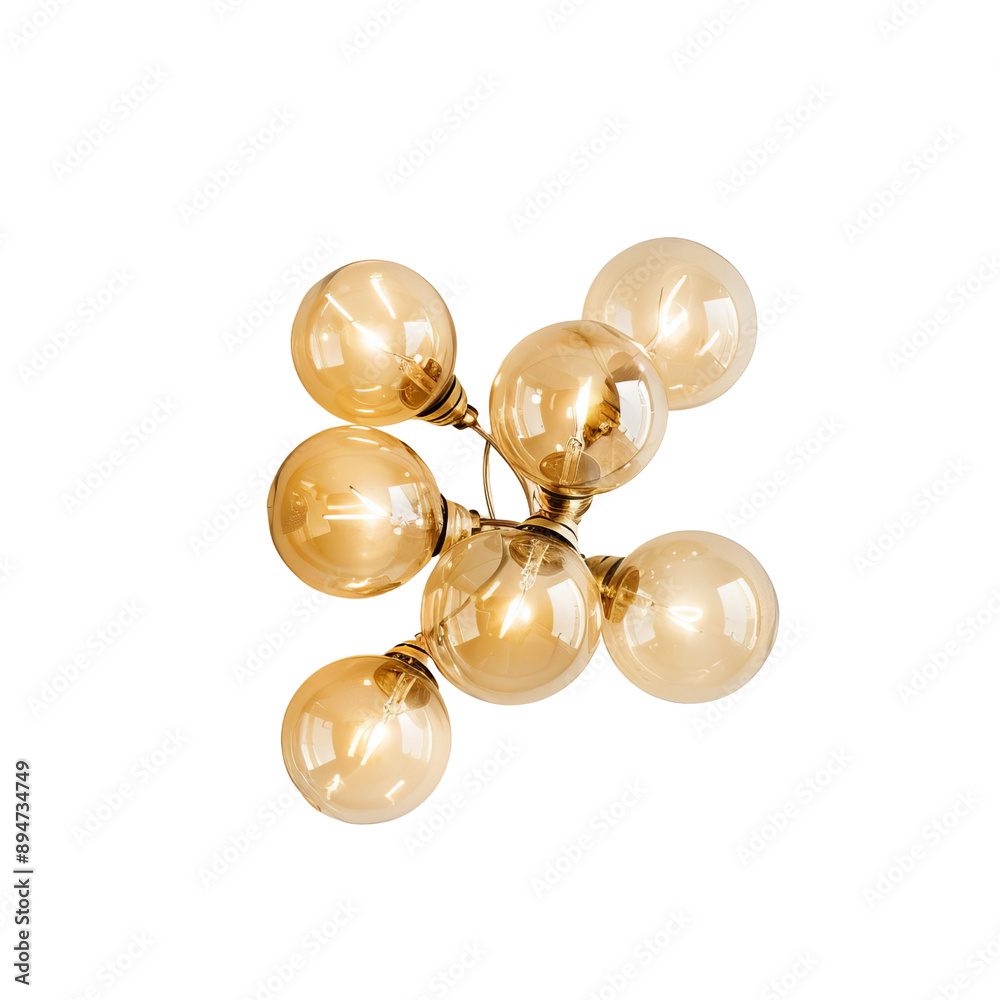 Modern spherical chandelier with multiple lights and a golden finish, perfect for contemporary home or office decor. Modern spherical chandelier with multiple lights and a golden finish, perfect for contemporary home or office decor.