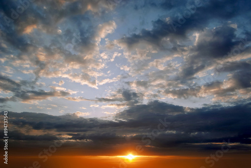 Sky Background Sunset View Nature