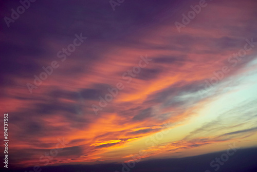 Sky Background Sunset View Nature
