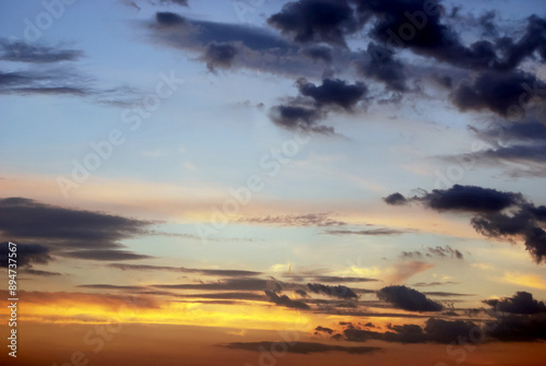 Sky Background Sunset View Nature