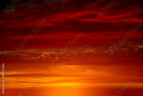 Sky Background Sunset View Nature