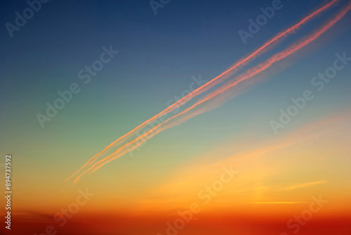 Sky Background Sunset View Nature