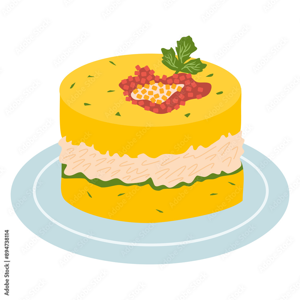 Causa rellena, a typical dish from Peru Causa rellena, a typical dish from Peru